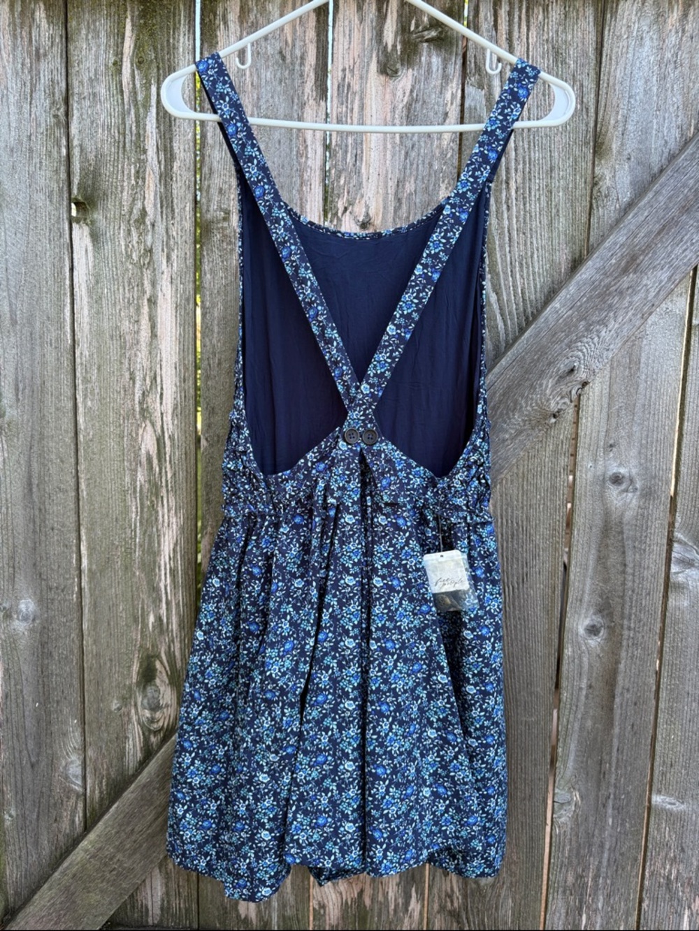 NWT Free People Petunia Mini Dress Blue Floral Size Medium Retail $128.00 - Picture 9 of 13